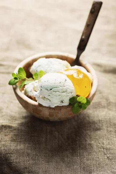 Typical Siscilian Ice Cream Cassata Candied Fruit Selective Focus — Stock Photo, Image