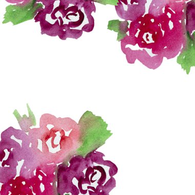 Beyaz arka plan üzerinde izole soyut suluboya çiçek. Baskı, desen ve wallpappers için çizilmiş tasarım el