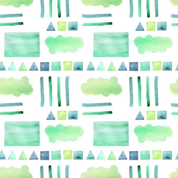 Beyaz arka plan üzerinde izole suluboya el çizilmiş grafik öğeleri desen