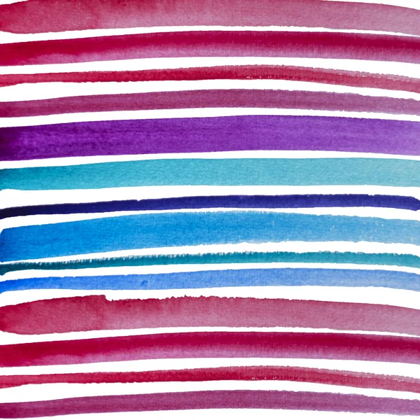 Patrón Pintado Mano Acuarela Con Líneas Color Aisladas Sobre Fondo — Foto de Stock