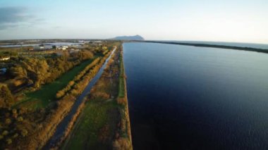 Circeo Milli Parkı, Lazio, İtalya Hava görünümünü. 4 k video biçimi