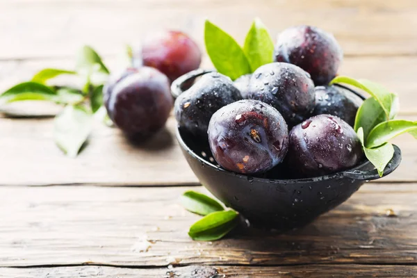 Sweet red plums — Stock Photo, Image