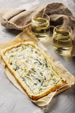 ricotta ve kabak ile ev yapımı tart