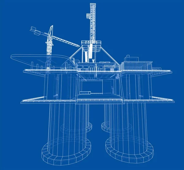 Offshore oil rig drilling platform concept