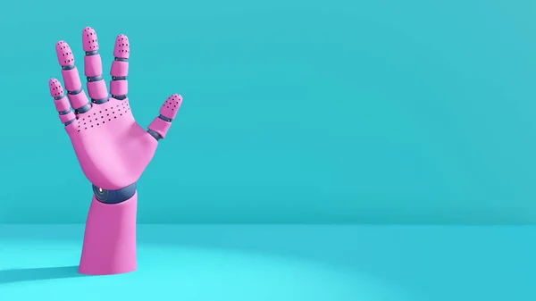 3D illustration, robot hand mannequin body part