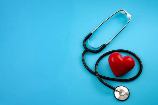 Yearly Health Check Disease Diagnosis Medicine Healthcare Cardiology Concept Red — Stock Photo, Image