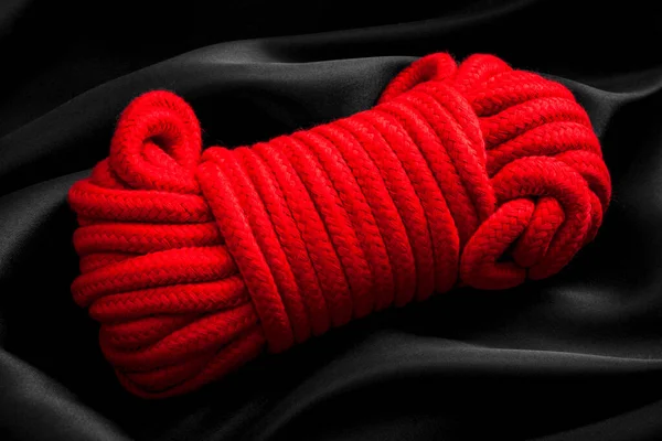 Hedonism Adult Rope Game Bdsm Lifestyle Concept Close Red Soft — 스톡 사진