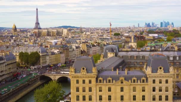 Panorama Paříže, Francie — Stock video