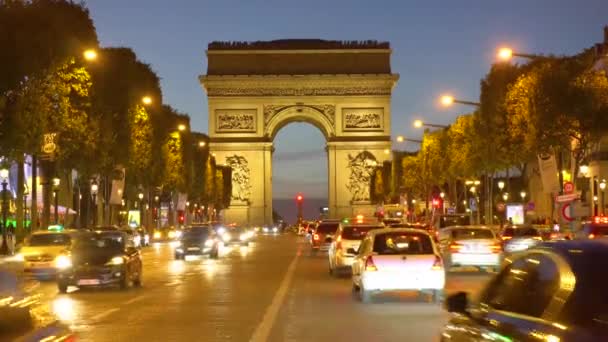 Arc de triomphe, Parijs, Frankrijk — Stockvideo