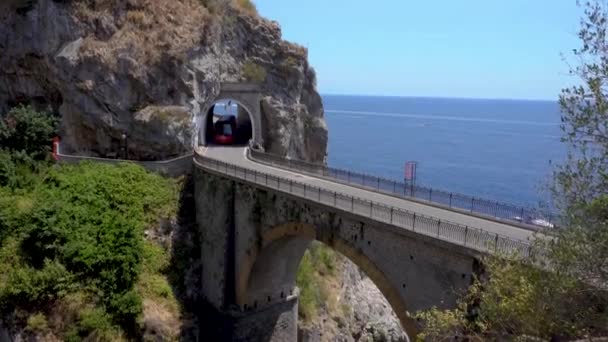 Strada della Costiera Amalfitana, Italia — Video Stock