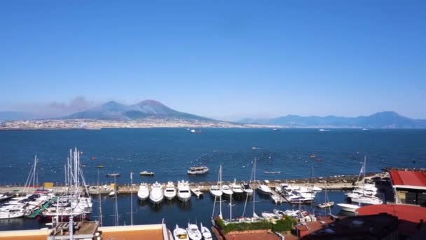 Nápoles y el volcán Vesubio, Italia — Vídeos de Stock