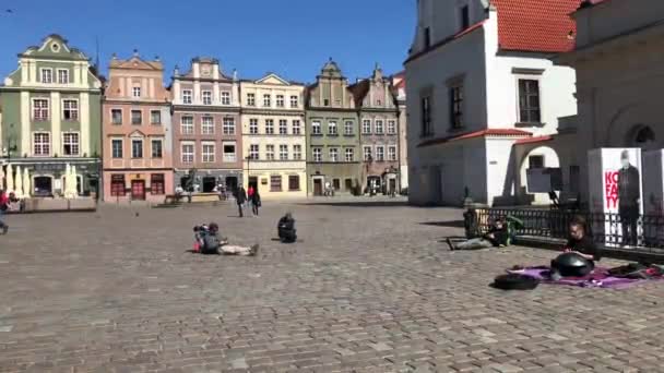 Gamla torget i Poznan, Polen — Stockvideo