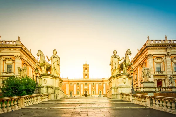 Praça Campidoglio em Roma, Itália — Fotografia de Stock