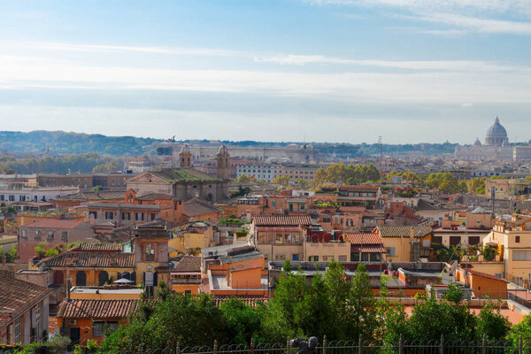 Skyline of Rome city at spring day, Italy