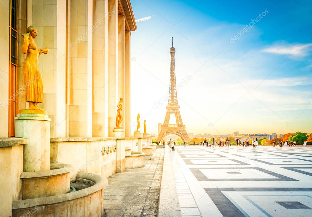 eiffel tour and from Trocadero, Paris