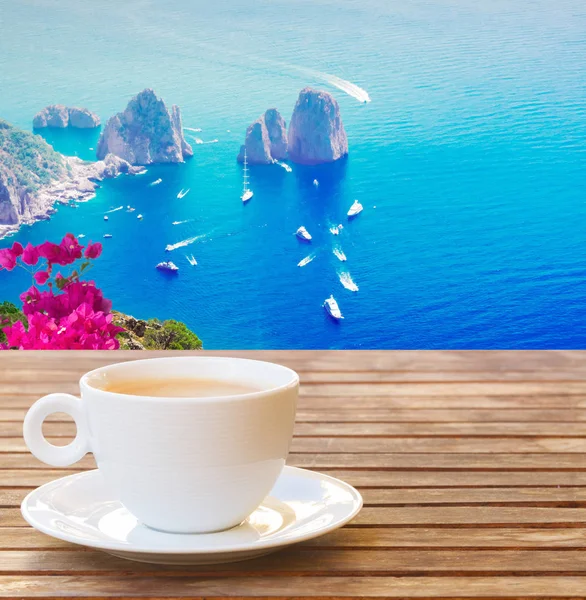 Taza de café en Capri, Italia — Foto de Stock