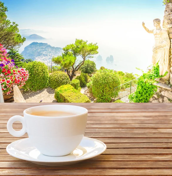 Tazza di caffè a Capri, Italia — Foto Stock