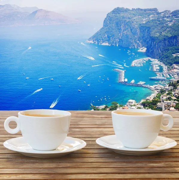 Taza de café en Capri, Italia — Foto de Stock