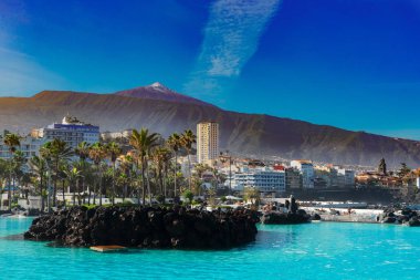 Skyline puerto cruz, tenerife, İspanya