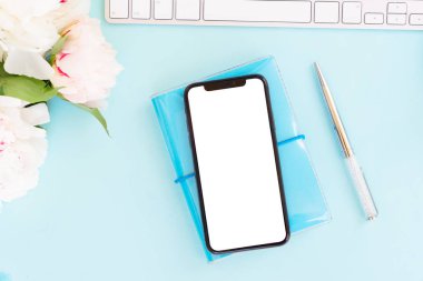 Ev ofis büro telefonu mavi ile