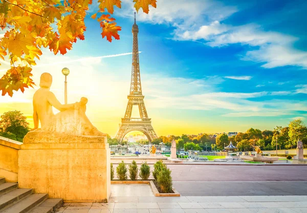 Wycieczka eiffel i z Trocadero, Paryż — Zdjęcie stockowe