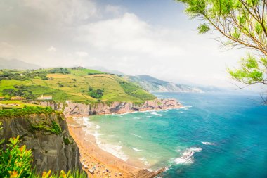 Zumaia kıyıları, Pais Vasco İspanya