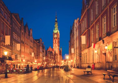Eski kasaba gdansk, uzun sokak
