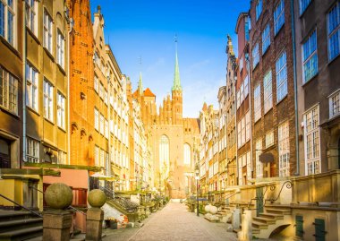 Old Mary Caddesi, Gdansk, Polonya