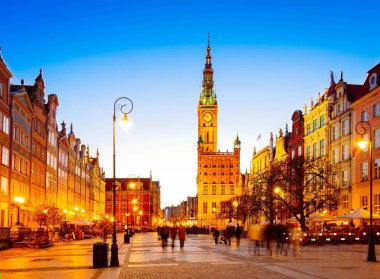 Eski kasaba gdansk, uzun sokak