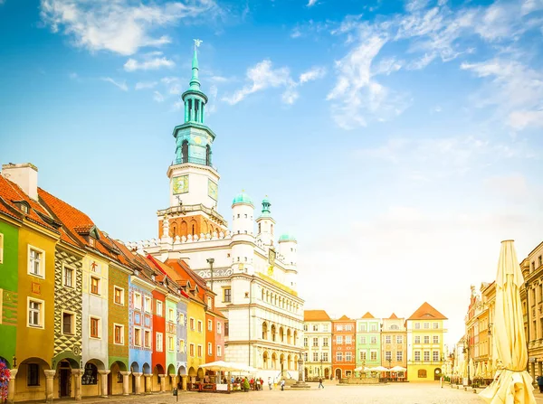 Piazza del Mercato Vecchio a Poznan, Polonia — Foto Stock