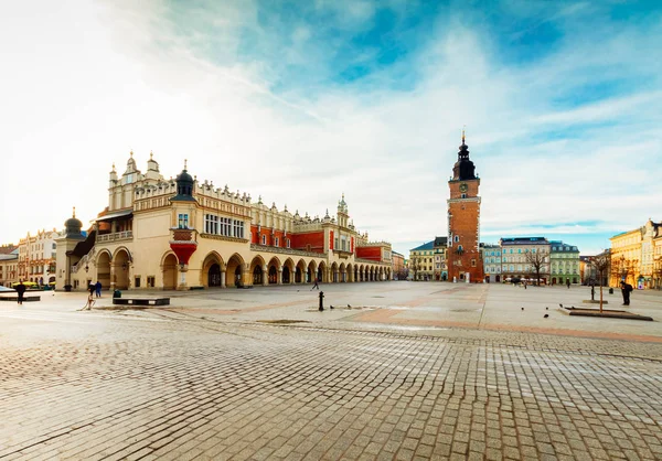 Piazza del Mercato a Cracovia, Polonia — Foto Stock