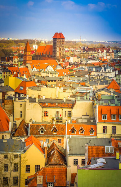 roofs of old town,  Torun, Poland