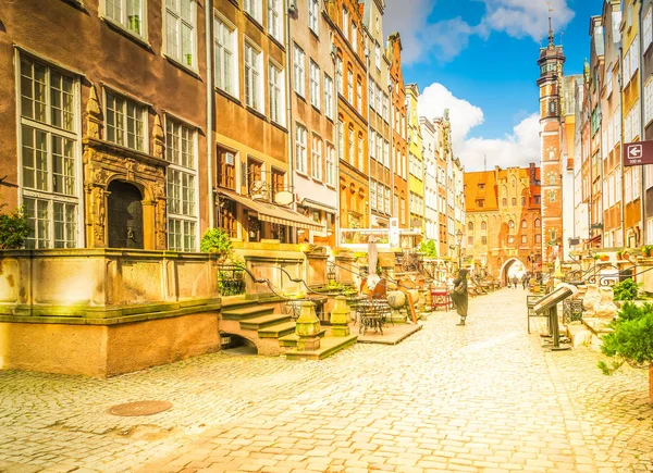 Mariacka Street em Gdansk — Fotografia de Stock