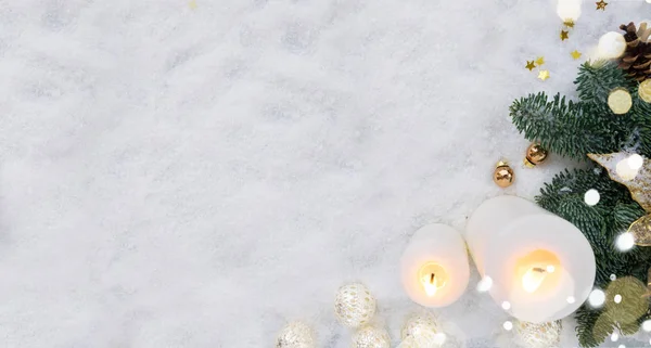 Christmas scene with snow — Stock Photo, Image