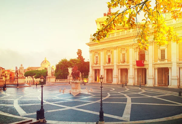 Praça Campidoglio em Roma, Itália — Fotografia de Stock