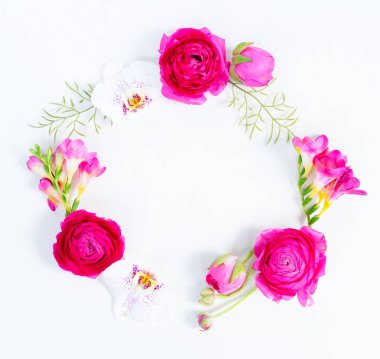 Çiçeklerin düz konumu