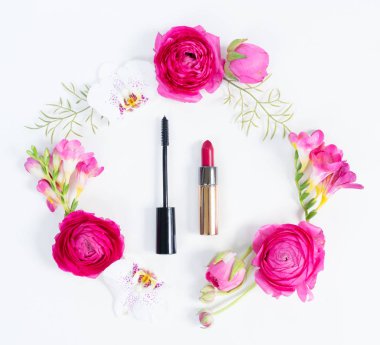 Çiçeklerin düz konumu