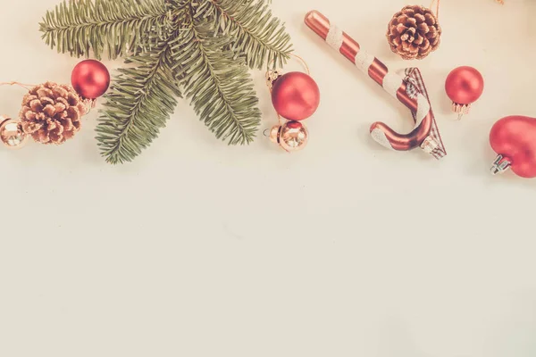 Weihnachten flach lag gestylte Szene — Stockfoto