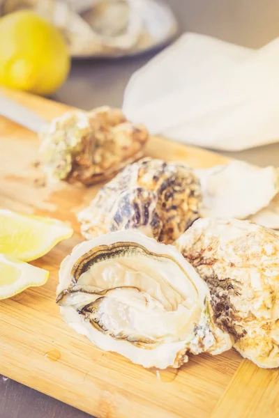 Rauwe oesters schelpen — Stockfoto