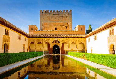 cortyard of Alhambra, Granada, Spain clipart