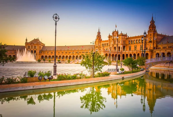 Platz von Spanien, Sevilla, Spanien — Stockfoto