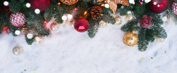 Kerst scène met sneeuw — Stockfoto