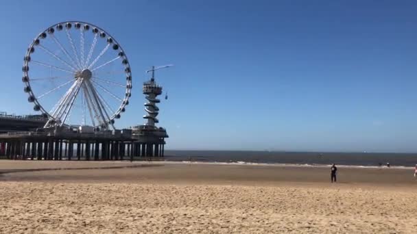 Pláž Scheveningen, Haag — Stock video