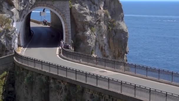 Strada della Costiera Amalfitana, Italia — Video Stock