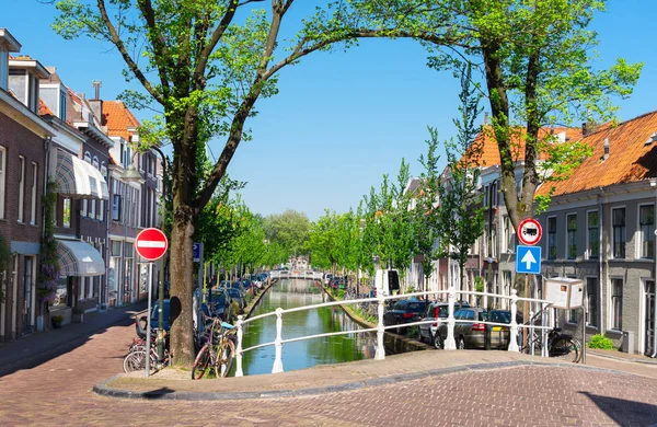 Delft centro storico in Olanda — Foto Stock