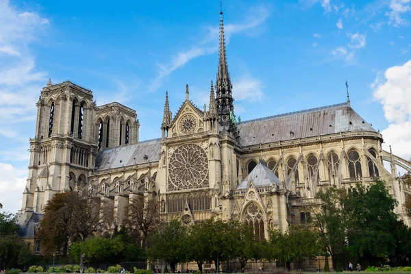 Notre Dame katedrális, Párizs Franciaország — Stock Fotó