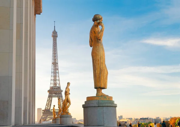 Eiffel tour and from Trocadero, Paris — Stock Photo, Image