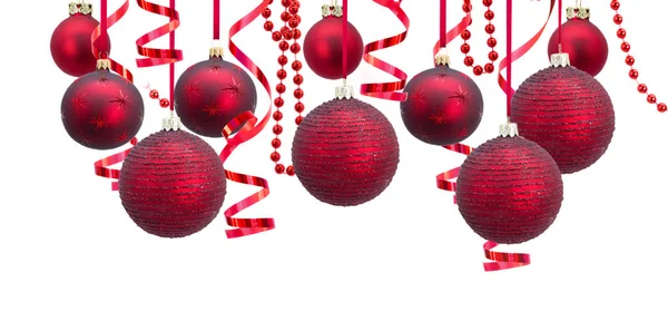 Red christmas balls — Stock Photo, Image