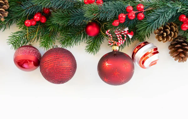 Decorated christmas tree close up — Stock Photo, Image