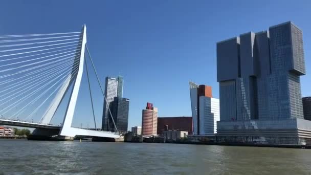 Rotterdam Skyline, Alankomaat — kuvapankkivideo